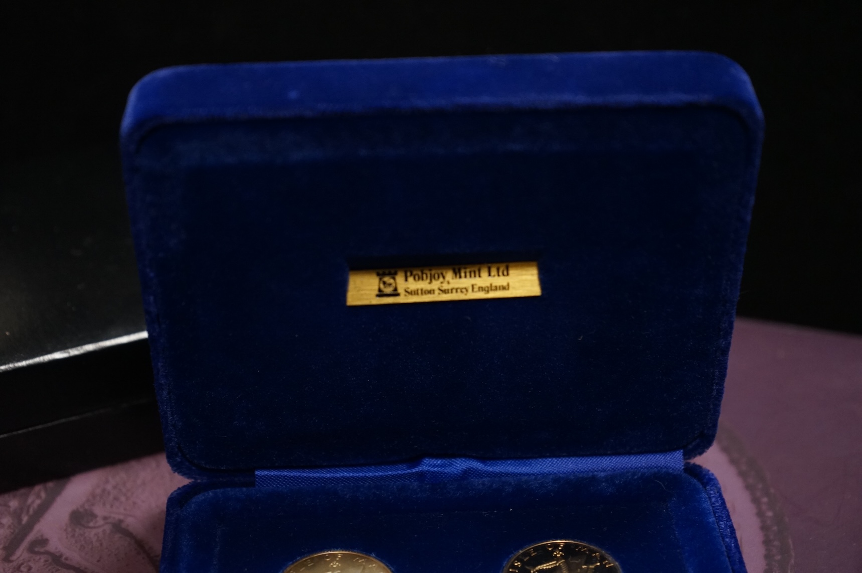 A collection of coins, etc.